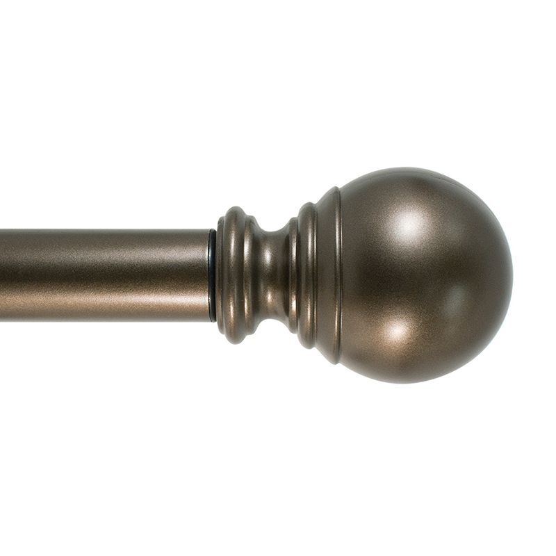 Decopolitan Ball Drapery Rod - 30-84, Brown, 30-84