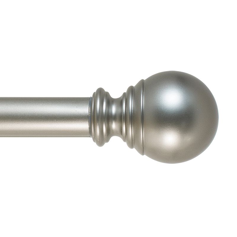 Decopolitan Ball Drapery Rod - 30-84, Silver, 30-84