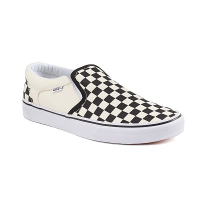 Vans Men’s Asher Slip-On Shoes Skeater Casual in Black Checkerboard 7.5 VANS Asher Classic Slip On Black Checkerboard Skateboarding  main image 2