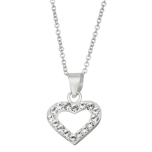   Collection Sterling Silver Polished Heart Locket Necklace,  16 : Clothing, Shoes & Jewelry