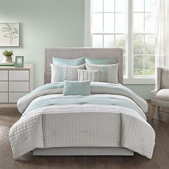 510 Design Irvine 8 pc Comforter Set with Throw Pillows