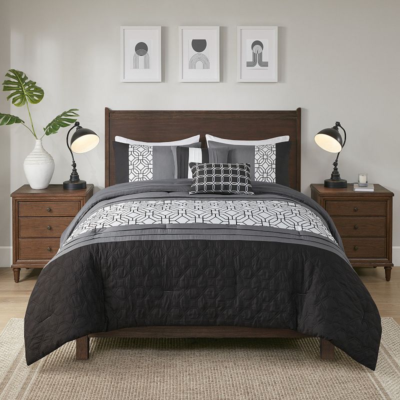 510 Design Shane Embroidered and Pieced 5-Piece Comforter Set with Throw Pi