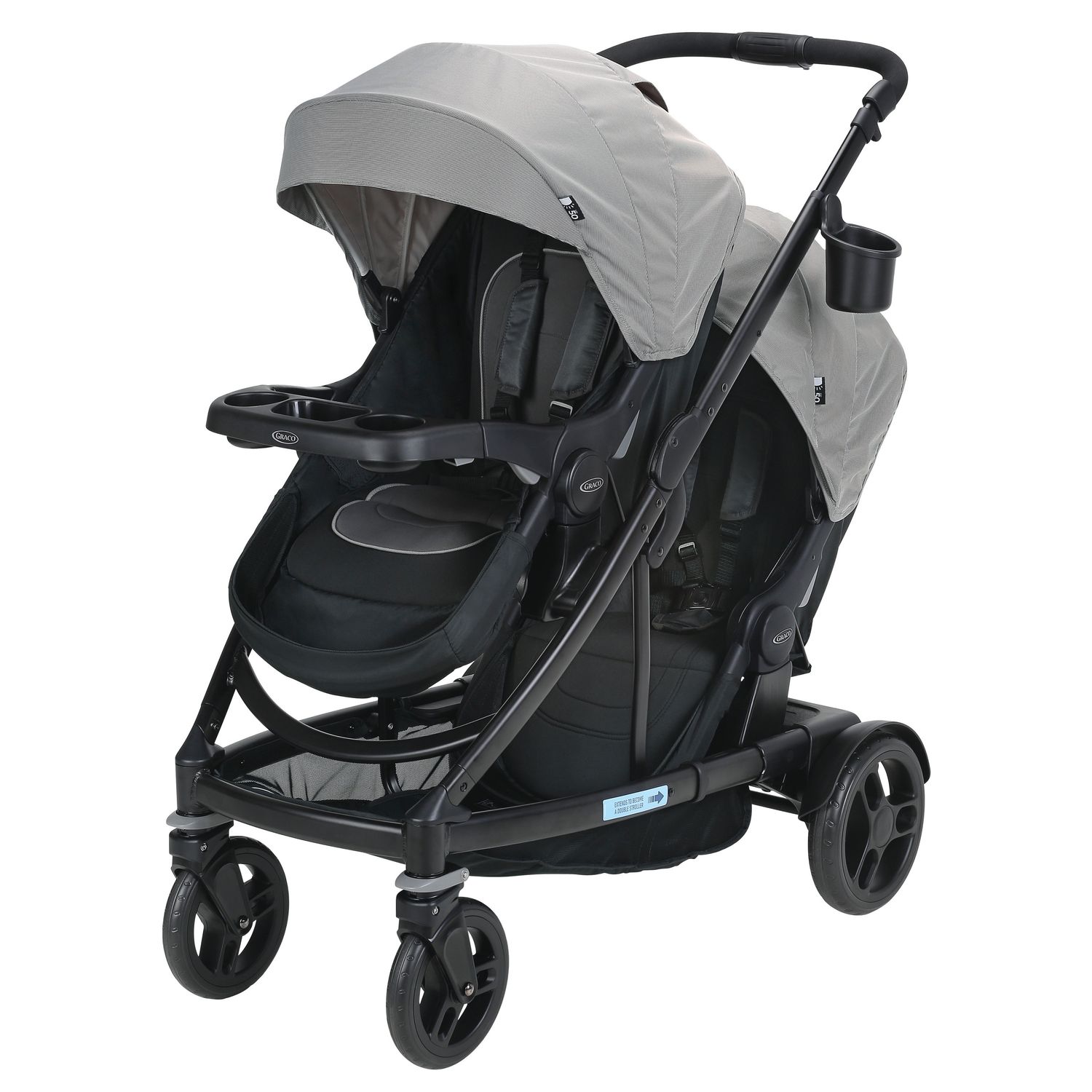 double stroller with bassinet