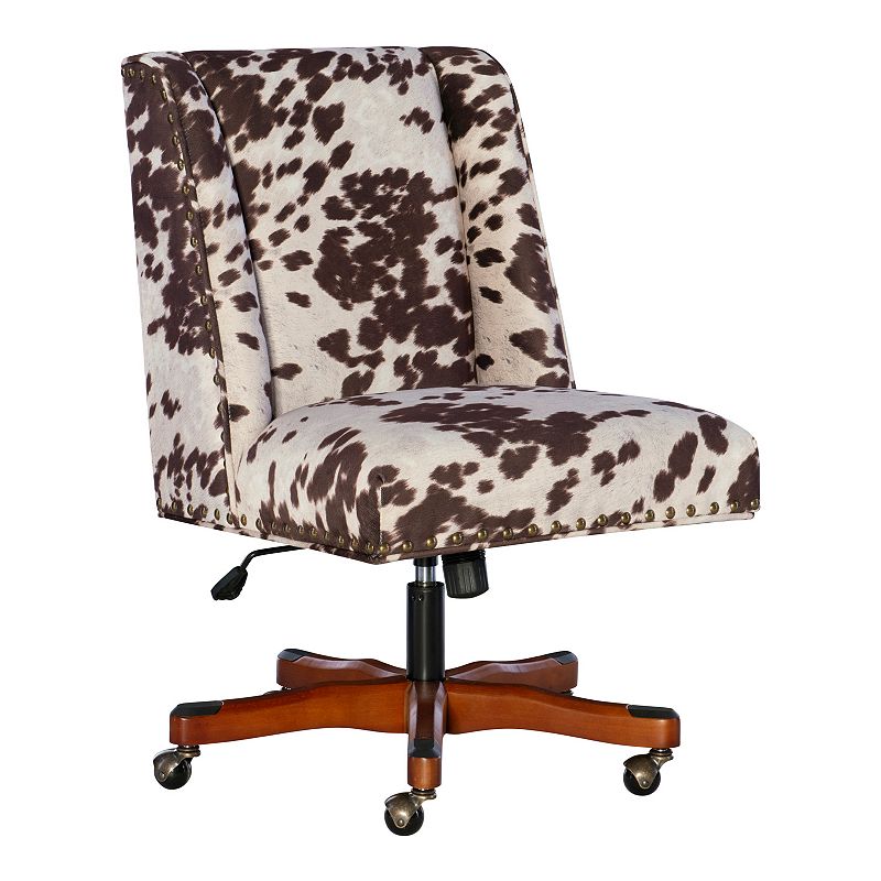 Linon Draper Desk Chair, Brown