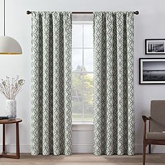 Ellery Eclipse Aster Pleated Thermalayer Drapery Panels Pair 104x96 Green NEW 