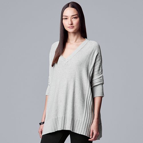 Women's Simply Vera Vera Wang Pleated Oversized Sweater