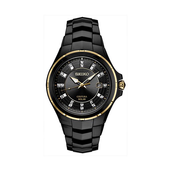 Seiko solar sale black ion watch