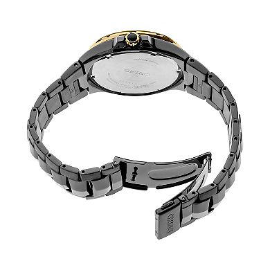 Seiko Men's Coutura Diamond Accent Black Ion-Plated Stainless Steel Solar Watch - SNE506