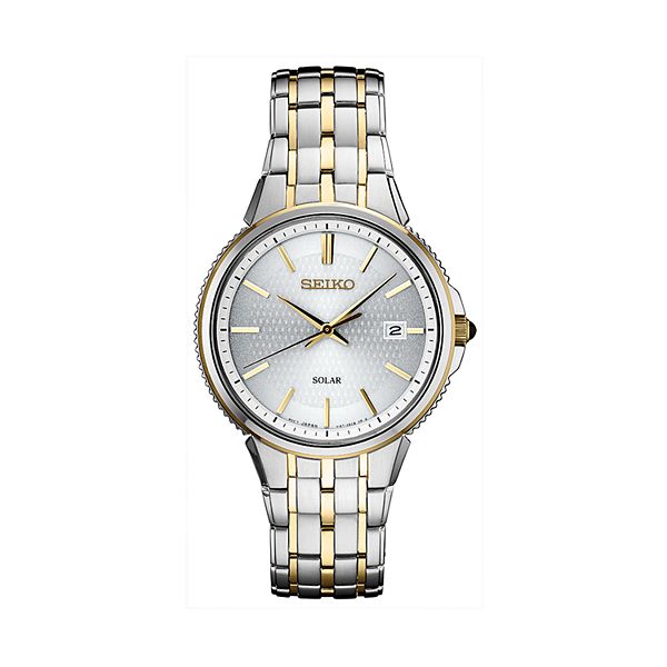 Seiko Men's Two Tone Stainless Steel Solar Watch - SNE508 Seiko Men's Two Tone Stainless Steel Solar Watch - SNE508