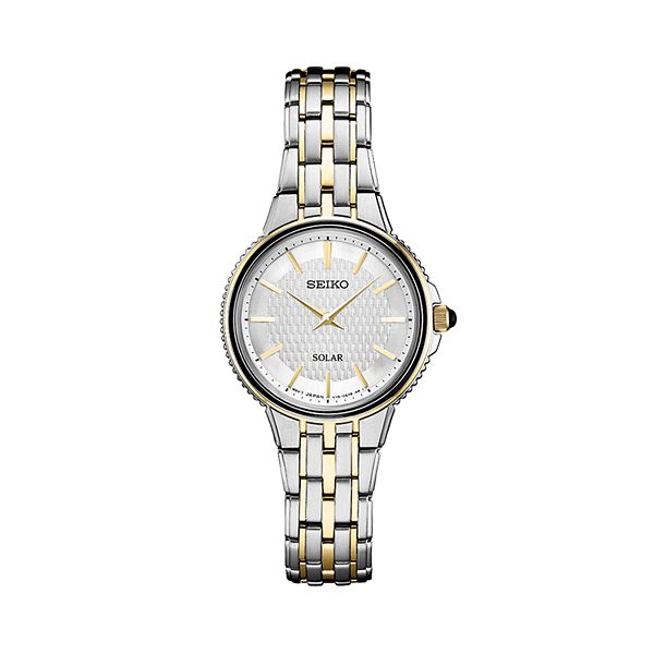 Seiko women's two tone solar clearance watch