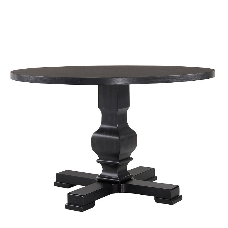 81007745 Carolina Living Carson Pedestal Dining Table, Blac sku 81007745