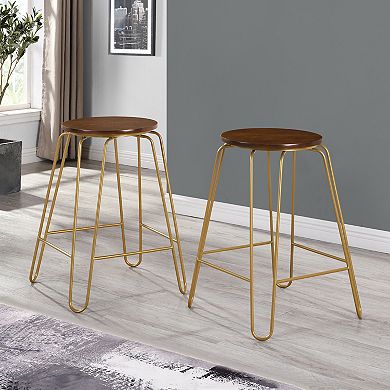 Carolina Forge Ethan Counter Stool 2-piece Set