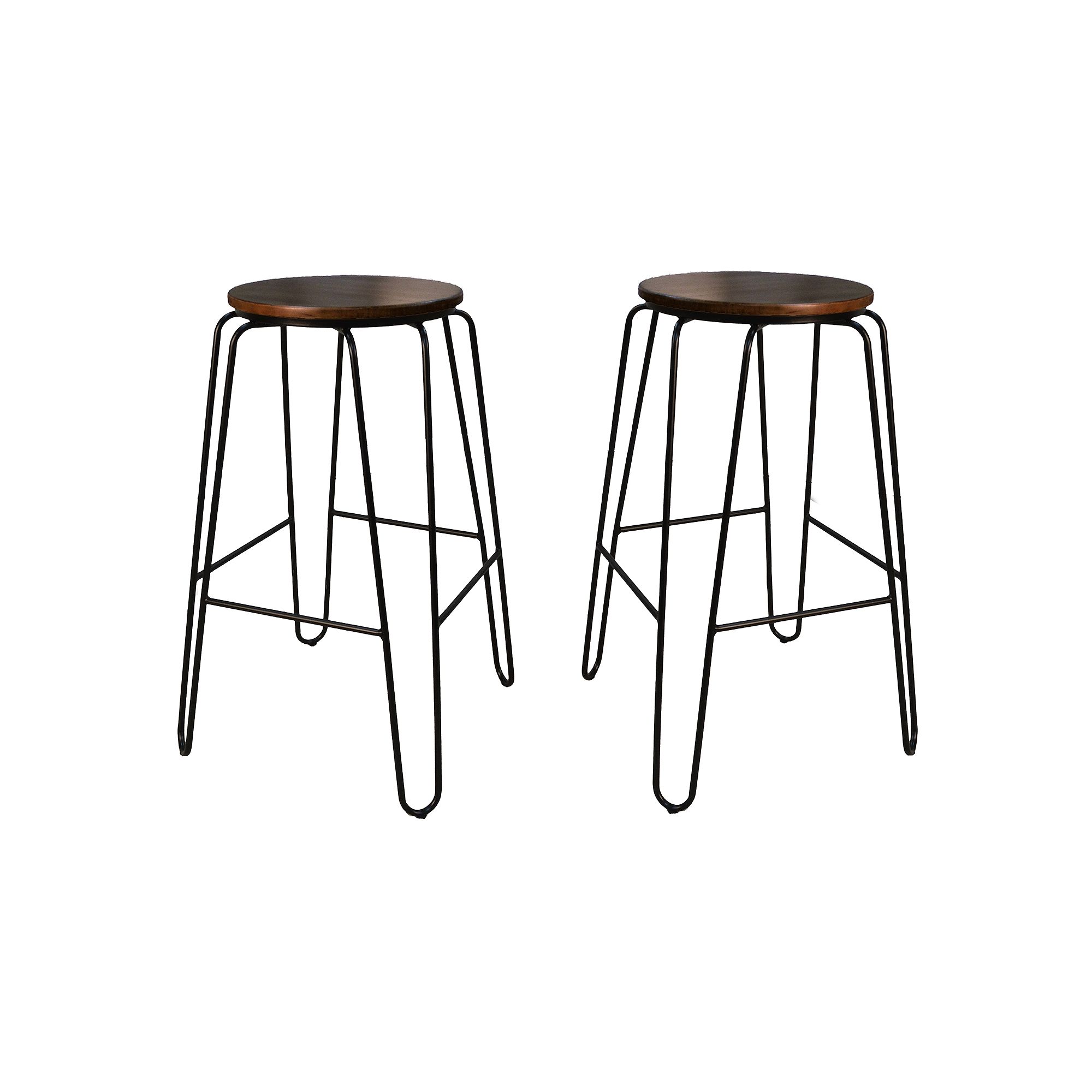 Carolina Living Ethan Counter Stool 2-piece Set, Elm