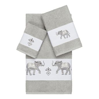 Linum Home Textiles 3 pc Turkish Cotton Quinn Embellished Towel Set