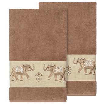 Linum Home Textiles Turkish Cotton Quinn Embellished Bath Towel Set