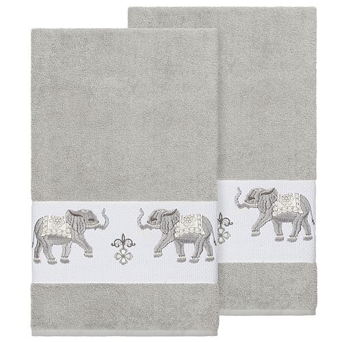 Linum Home Textiles Turkish Cotton Quinn Embellished Bath Towel Set