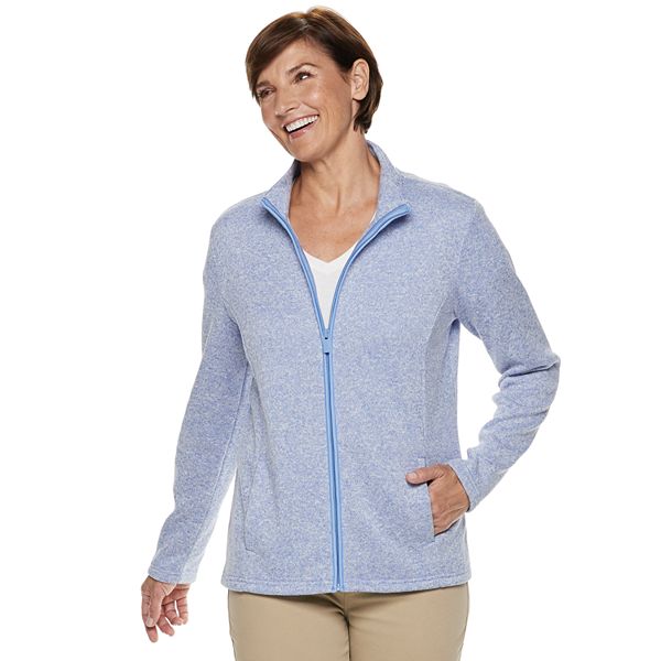 Women's Croft & Barrow® Zip-Front Sweater Fleece Jacket