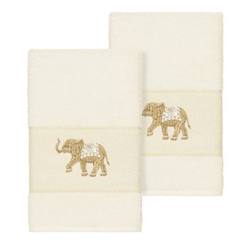 Linum Home Textiles Turkish Cotton Quinn Embellished Hand Towel Set