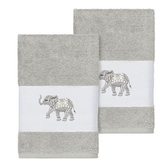 Linum Home Textiles Turkish Cotton Quinn Embellished Hand Towel Set