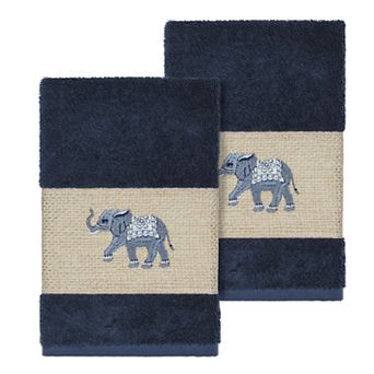 Linum Home Textiles Turkish Cotton Quinn Embellished Hand Towel Set