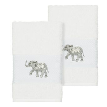 Linum Home Textiles Turkish Cotton Quinn Embellished Hand Towel Set
