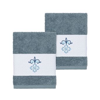 Linum Home Textiles Turkish Cotton Quinn Embellished Washcloth Set