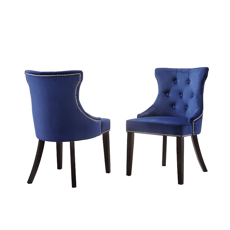 Carolina Living Julia Tufted Dining Chair 2-piece Set, Blue