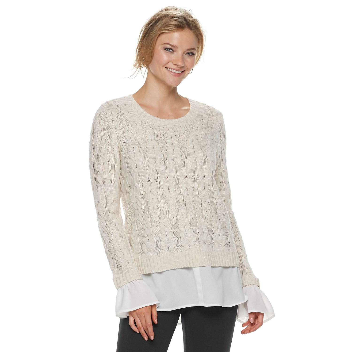 kohls cable knit sweaters