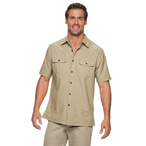 dry fit button down shirt