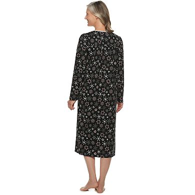 Women's Croft & Barrow® Printed Crewneck Nightgown