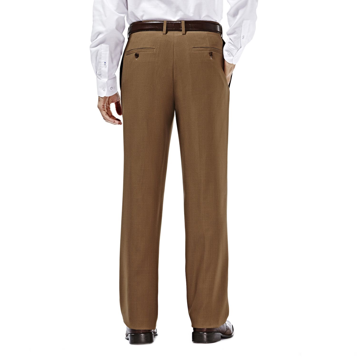 Men's Haggar eCLo Stria Classic-Fit Flat-Front Dress Pants