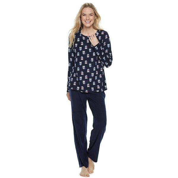 Women's Sonoma Goods For Life® Pajamas: Notch Collar Fleece Pajama Set