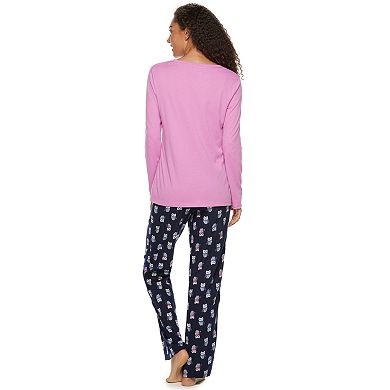 Women's Sonoma Goods For Life® Sleep Tee & Printed Fleece Pants Pajama Set
