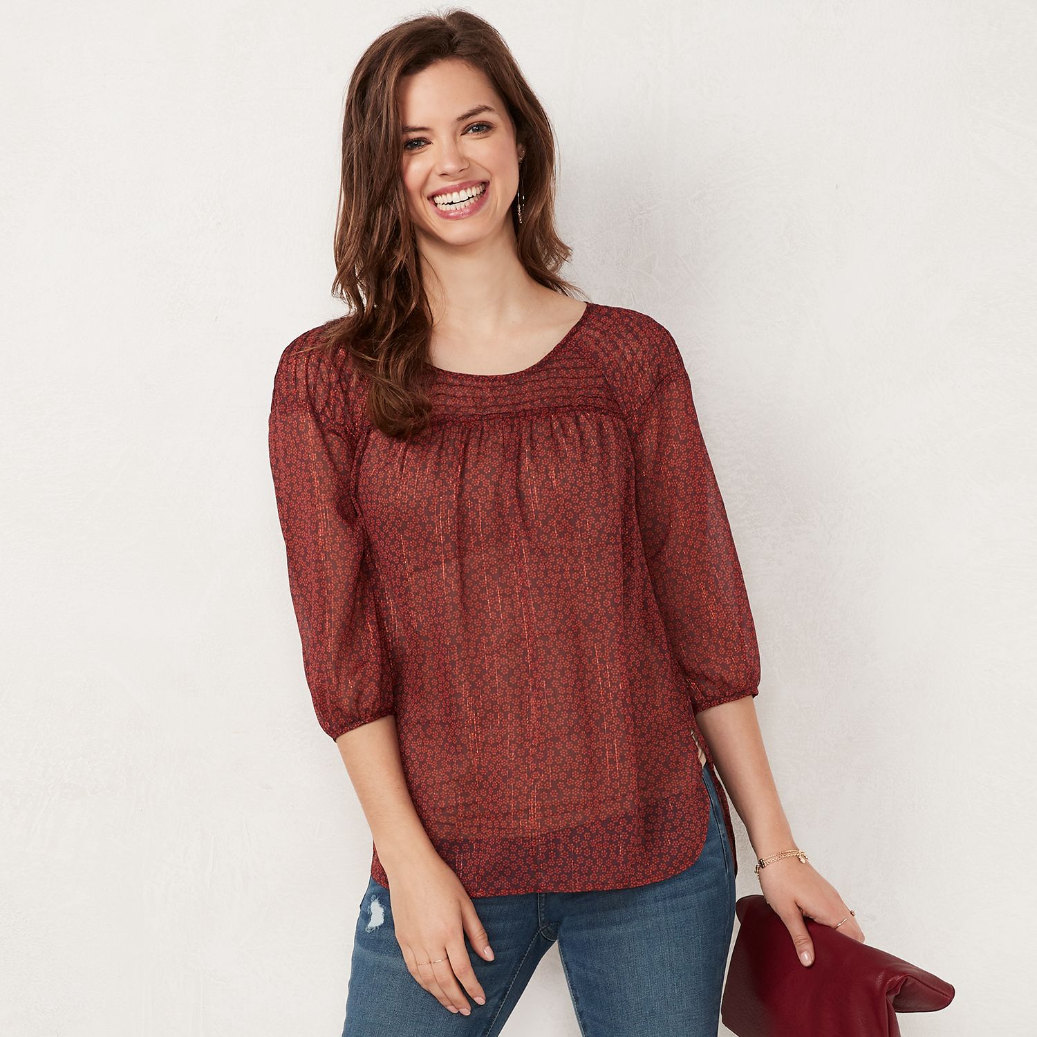 lauren conrad peasant top