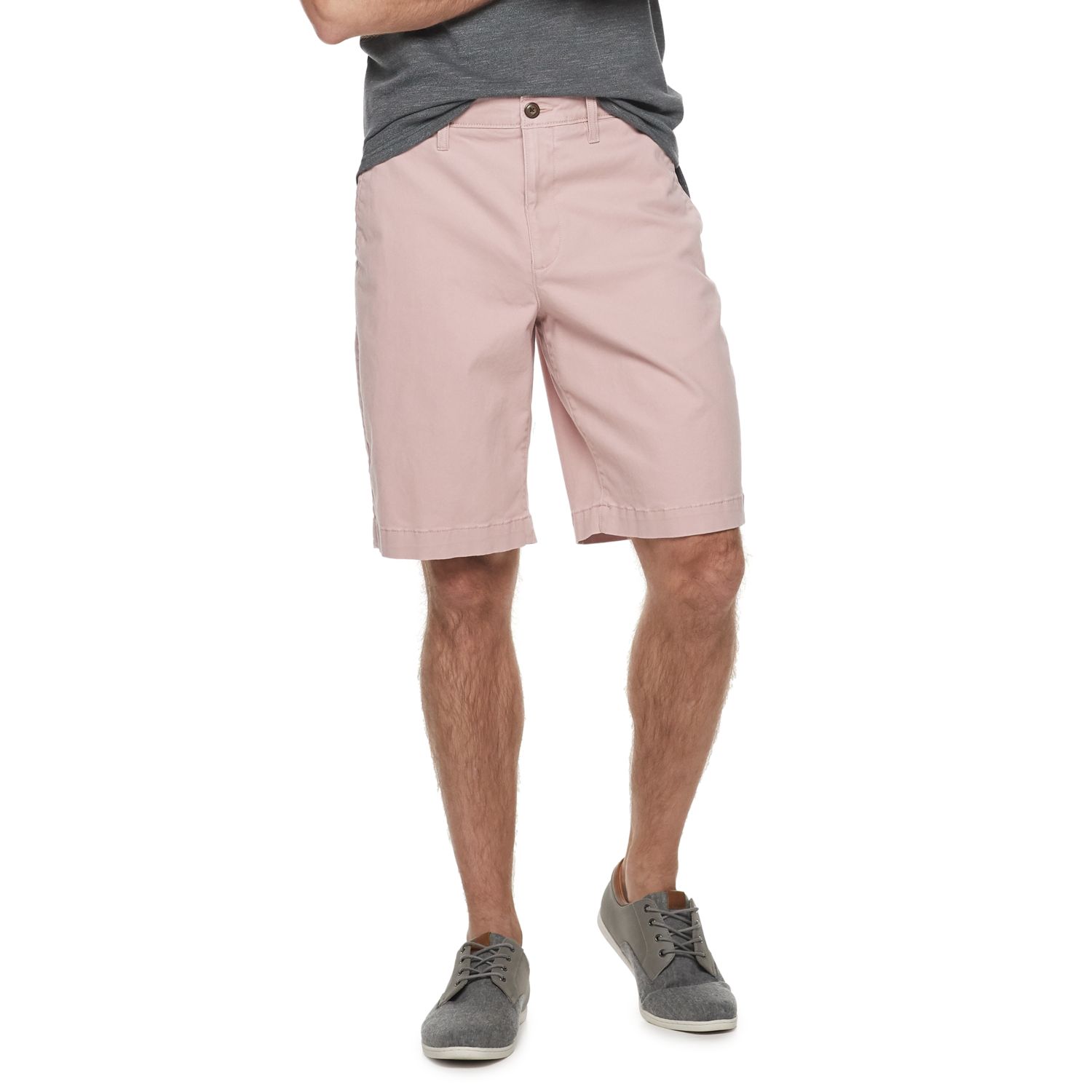 mens elastic waist shorts no button