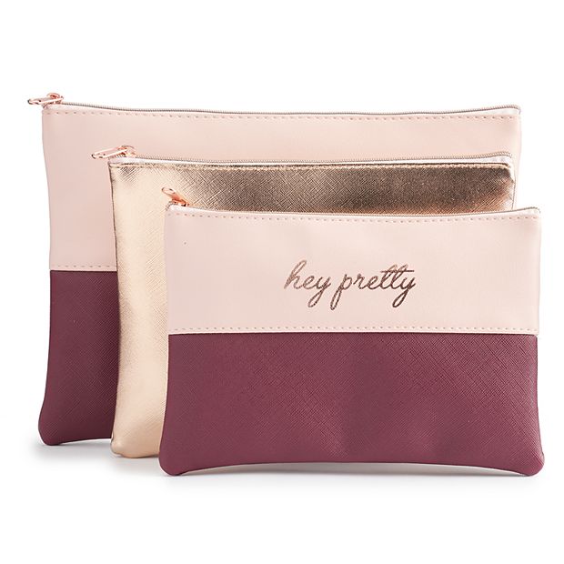 Cosmetic pouches 3 piece