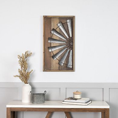 Stratton Home Decor Farmhouse Windmill Wall Decor