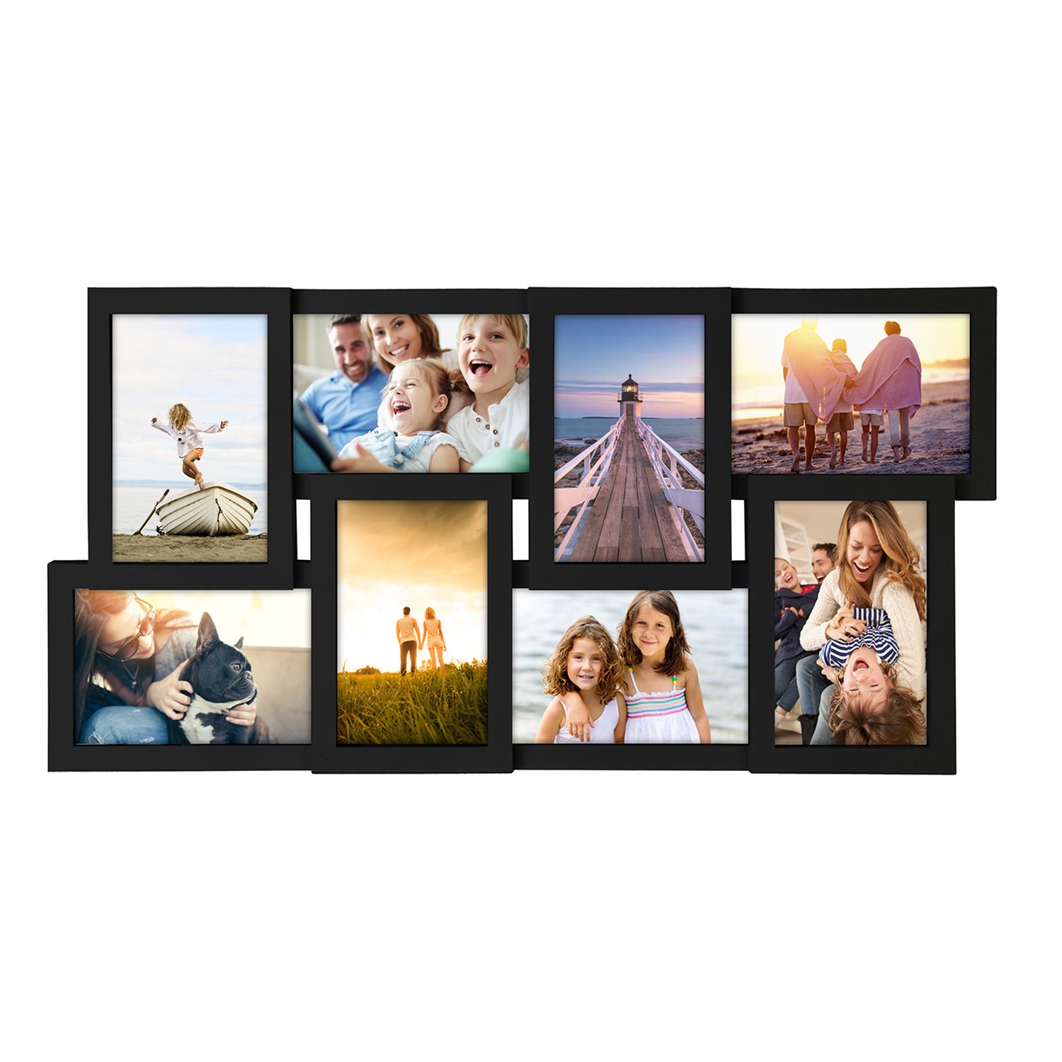 Melannco 8-Opening 4 x 6 Rectangular Collage Frame, White