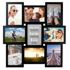 Melannco 12 Opening Collage Frame, Displays 4x6 and Six 6x4 Inch Photos,  Black