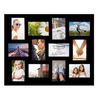 Malden 12-opening Black Wall Collage Frame