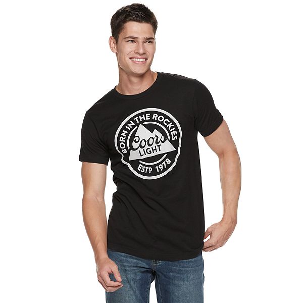 Tee Luv Coors Light Rockies T-Shirt - Black Small, Men's