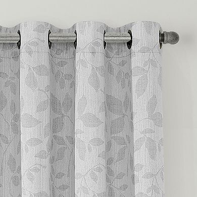 Sonoma Goods For Life® 2-pack Jacquard Woven Leaf Blackout Curtain