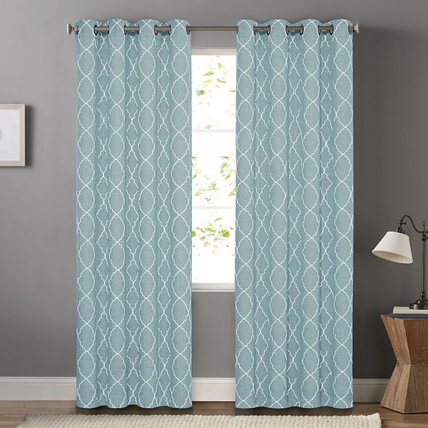 Sonoma Goods for Life 2-Pack Embroidered Dynasty Blackout Curtain, Blue, 50X108