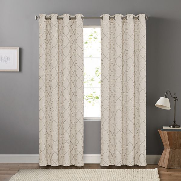 Sonoma Goods For Life® 2-pack Embroidered Dynasty Blackout Curtain - Natural (50X108)