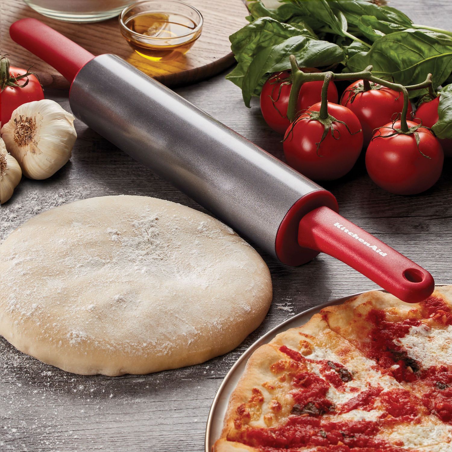 KitchenAid Maplewood Tapered Rolling Pin - Thumbnail 3