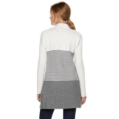 Women's ELLE™ Textured-Stripe Coatigan