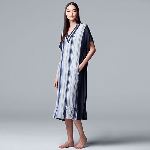 Women's Simply Vera Vera Wang Striped Long Caftan