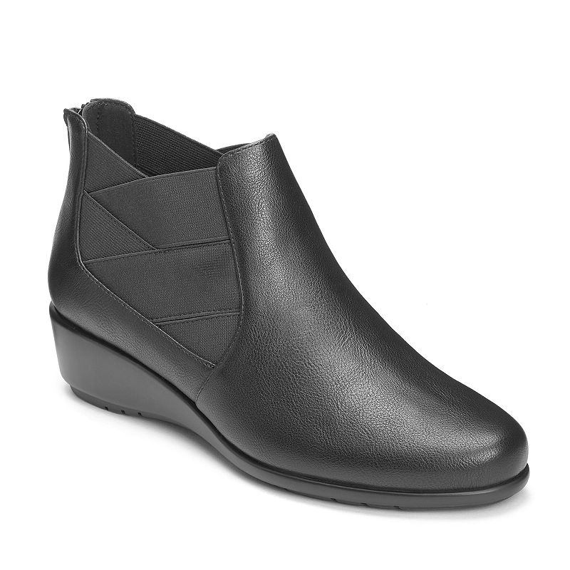 UPC 825073453634 product image for A2 by Aerosoles Above All Women's Wedge Booties, Size: 6, Black | upcitemdb.com