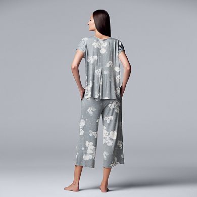 Women's Simply Vera Vera Wang Top & Capri Pajama Set
