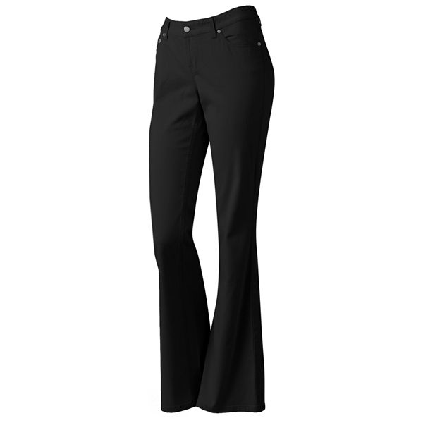 Girl's Flat Front Pants - Black – Norman's School Uniforms